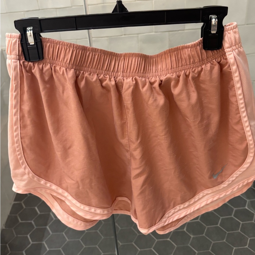 Nike Pink and Orange Athletic Shorts Lightweight Design